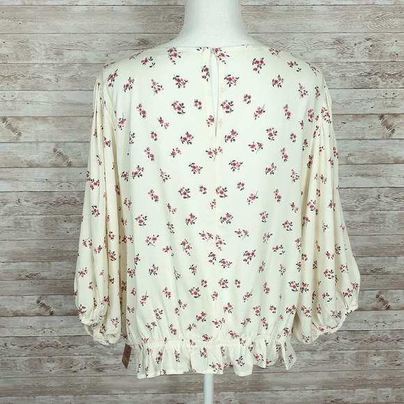 Vanilla Star Blouse 2X Floral Puff Sleeves 408 - Picture 3 of 6